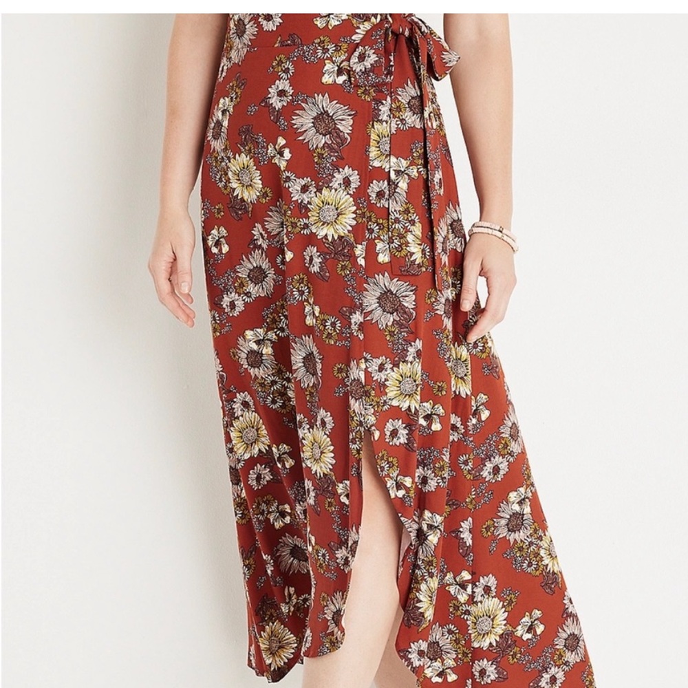 Maurice High Rise Faux Wrap skirt-XL